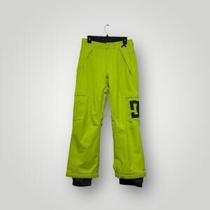 DC Shoes Lime Green Snowboard Ski Pants Adult Green Large 5000mm Waterproof Men